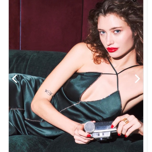 Fleur Du Mal Embellished Silk midi Dress NEW - Picture 7 of 9